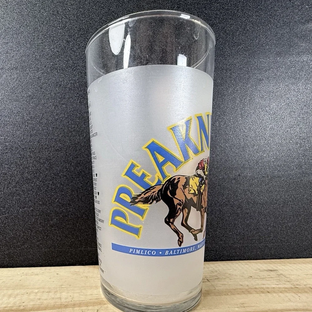 Preakness 121 Pimlico Baltimore, MD 1996 Horse Racing‎ Souvenir Glass
